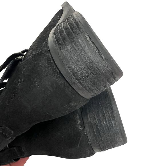 Born Osha Tassle Black Leather Ankle Boots Size 9M - Picture 10 of 14